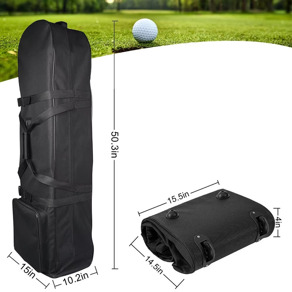 Oxford Golf Aviation Bag - Waterproof Protective Cover with Wheels, Ideal for Stand Bags, Suitable for Checked Luggage