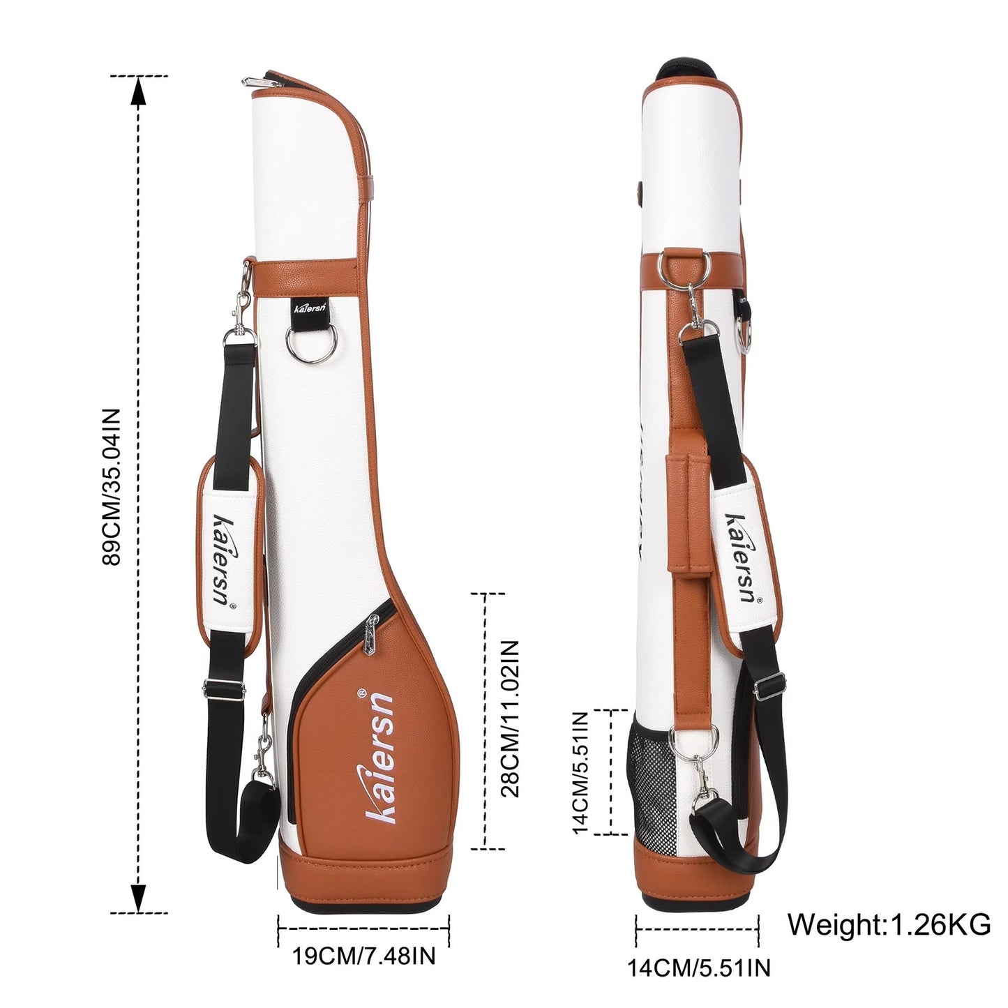 Lightweight Waterproof PU Park Golf Club Bag - Professional Pouch with Gun Bag Design, Durable & Portable for Men and Women
