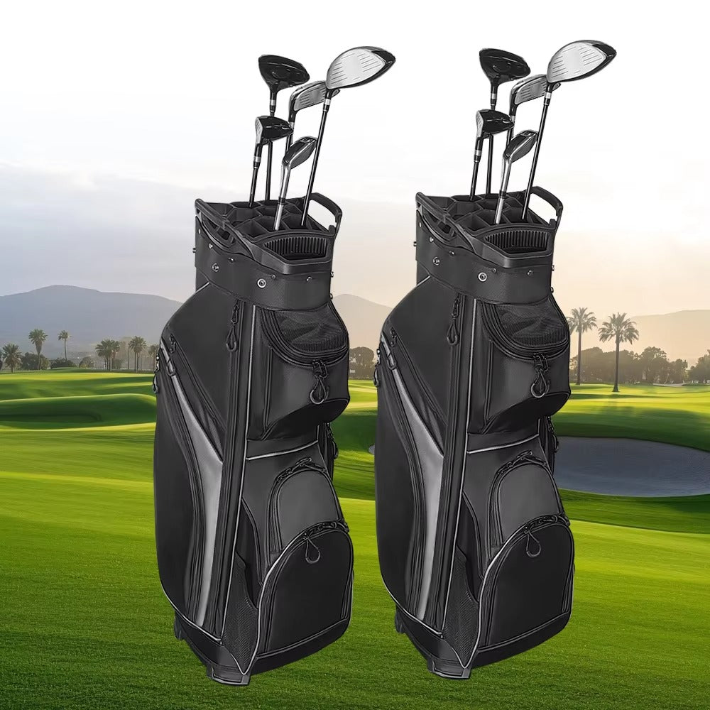 Custom Tour Golf Staff Detachable Lightweight Sunday Stand Bag - Durable Nylon with 12 Way Divider & Multi Pockets