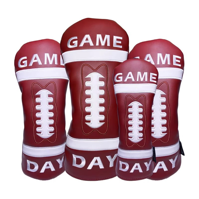 Rugby Pattern Golf Head Covers - Fashion Style, for Fairway Wood, PU Leather, Customizable Option