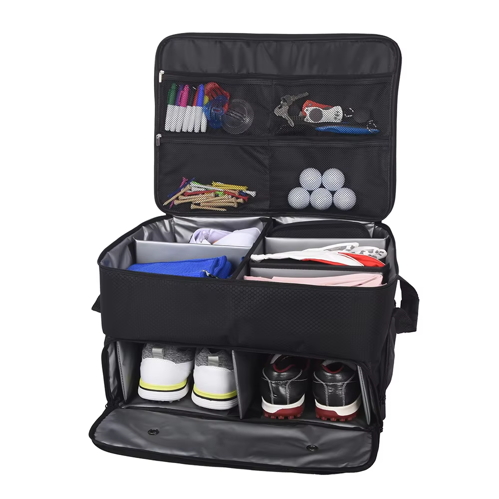 Foldable Golf Travel Organizer Bag - Multi-Use Storage for Shoes, Clothes & Accessories, Portable Waterproof Golf Gear Bag for Car