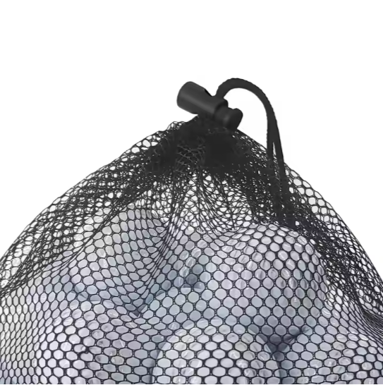 Polyester Nylon Mesh Drawstring Golf Ball Storage Pouch - Holds 50 Pcs Balls, Convenient Packing Bag for Golf Balls