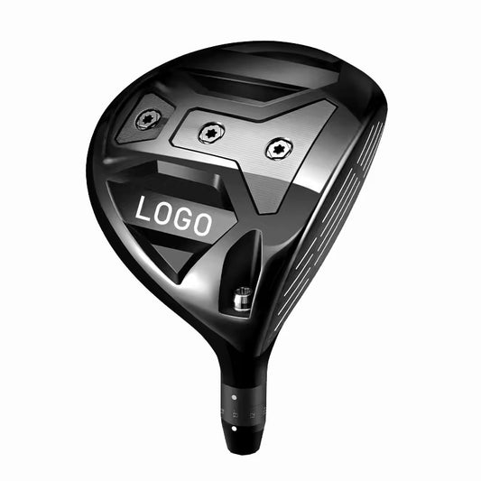 Adjustable Titanium Golf Club Driver Head - Right Handed, with Rubber Grip, Black,  Golf Driver