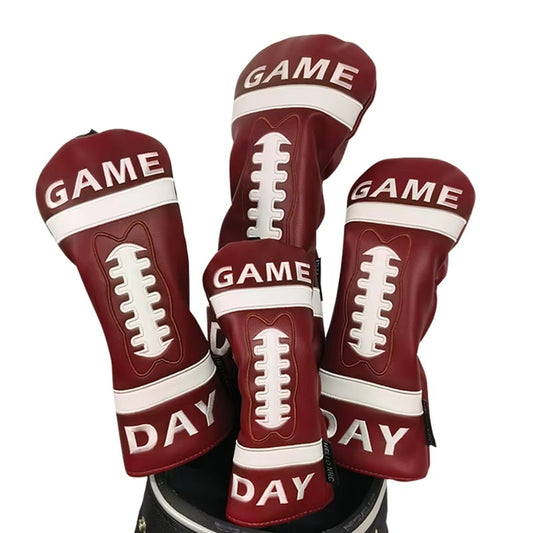 Rugby Pattern Golf Head Covers - Fashion Style, for Fairway Wood, PU Leather, Customizable Option
