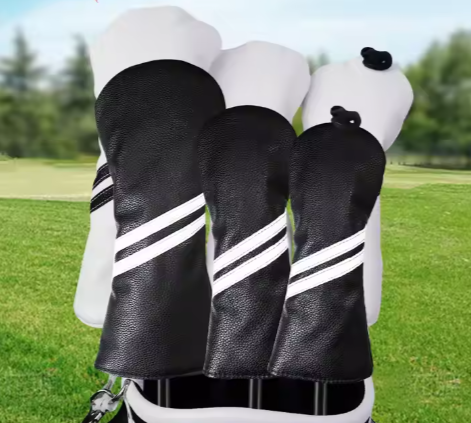 Waterproof PU Leather Golf Wood Headcover - with Thick Plush Lining, Protective Driver Cover for Golf Wood